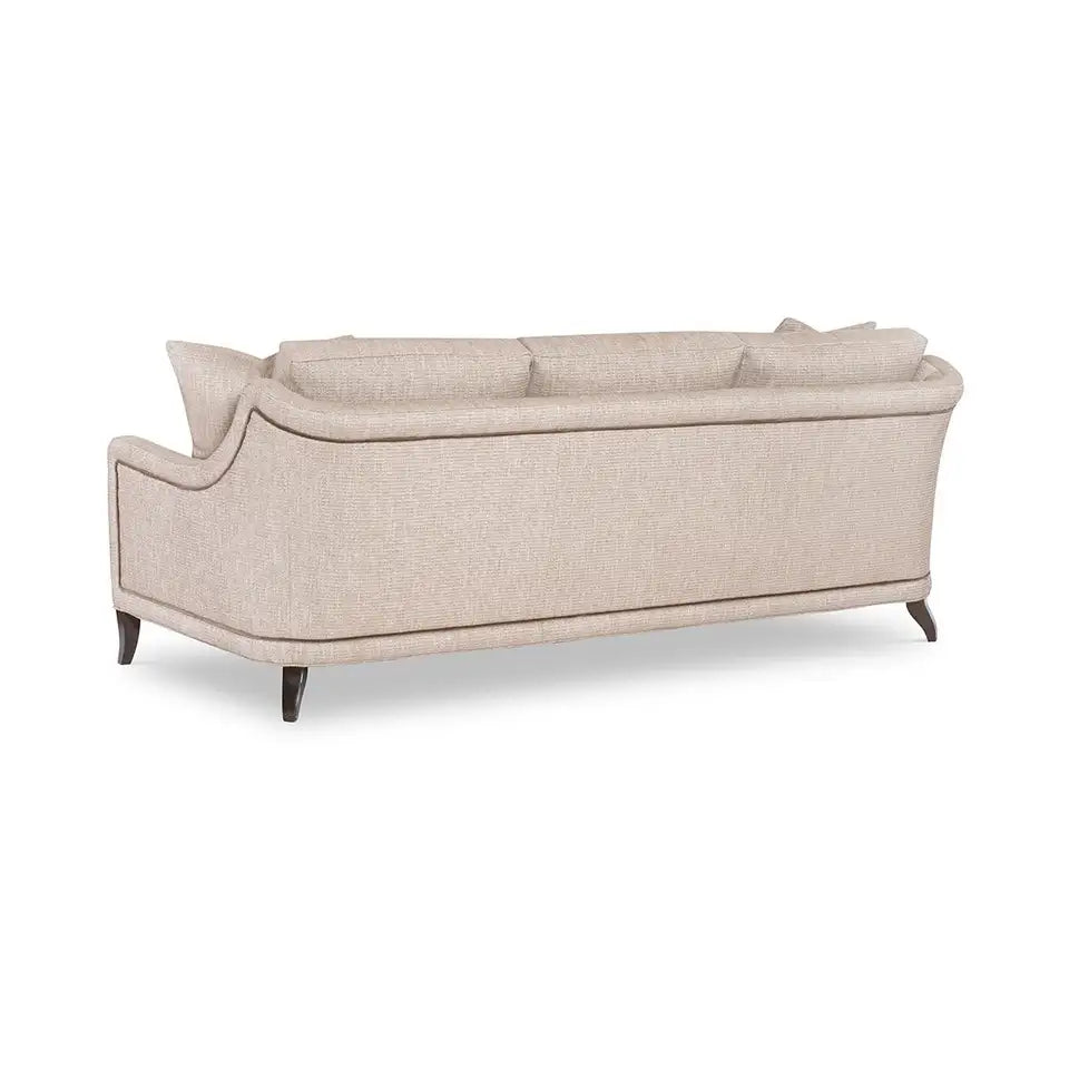 Modern Beige Three-Seater Tailored Sofa
