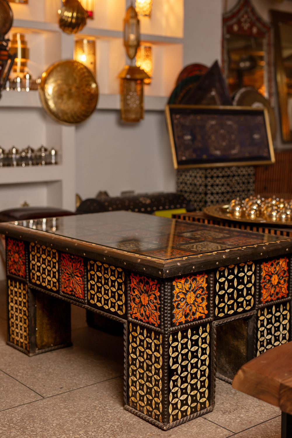 Handcrafted Mosaic Side Table