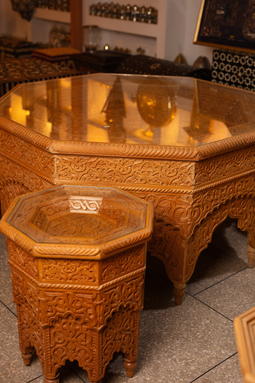 Octagonal Coffee Table Set
