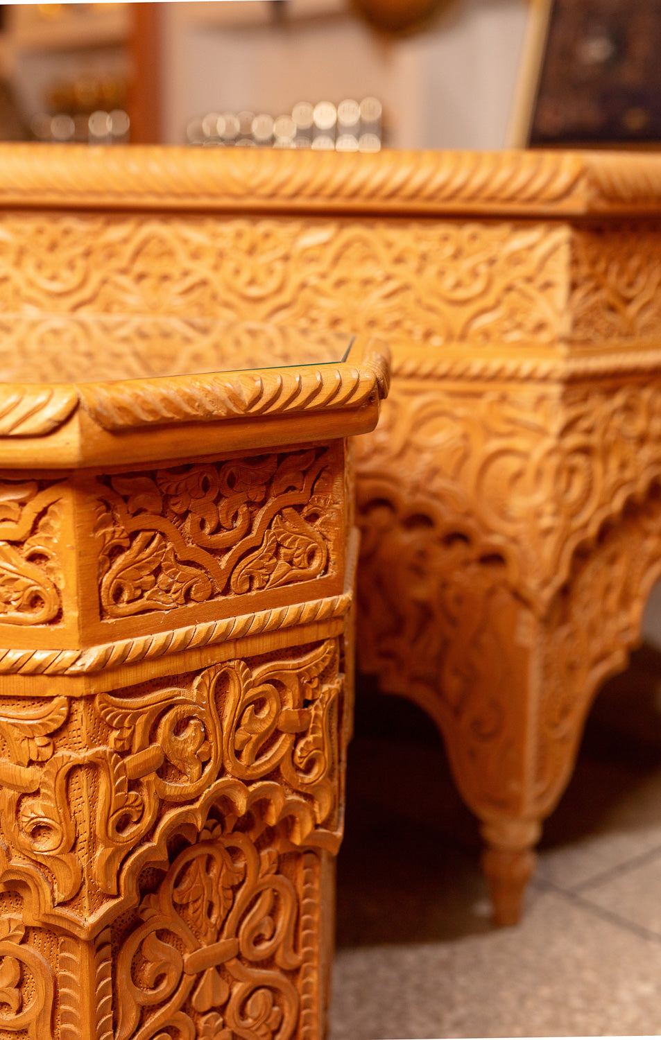 Octagonal Coffee Table Set