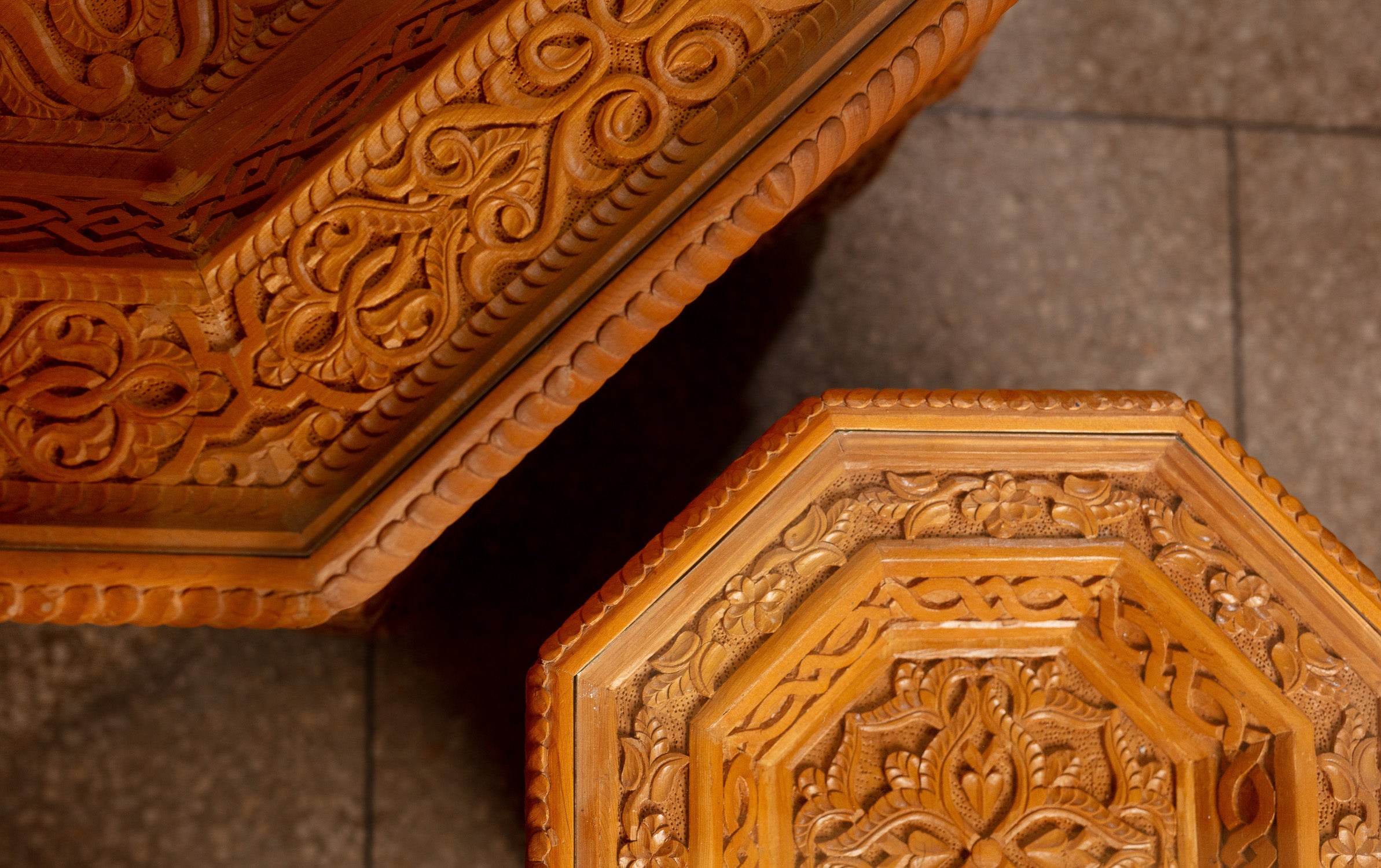 Octagonal Coffee Table Set