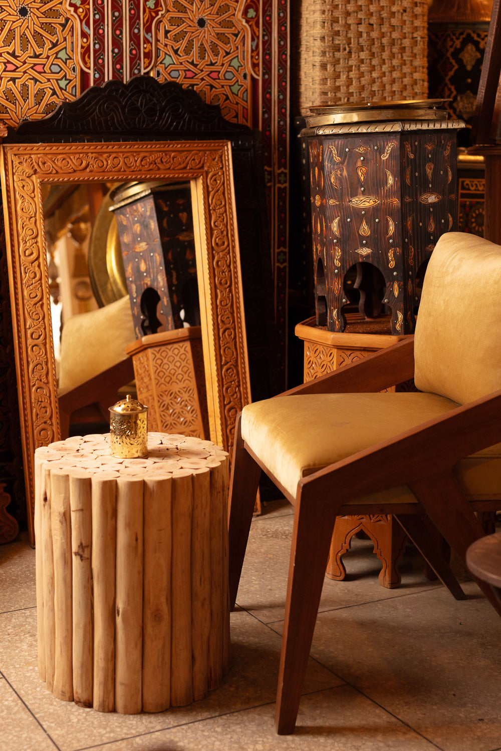 Z-Frame Velvet Accent Chair