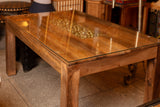 Handcrafted Brass Inlay Table