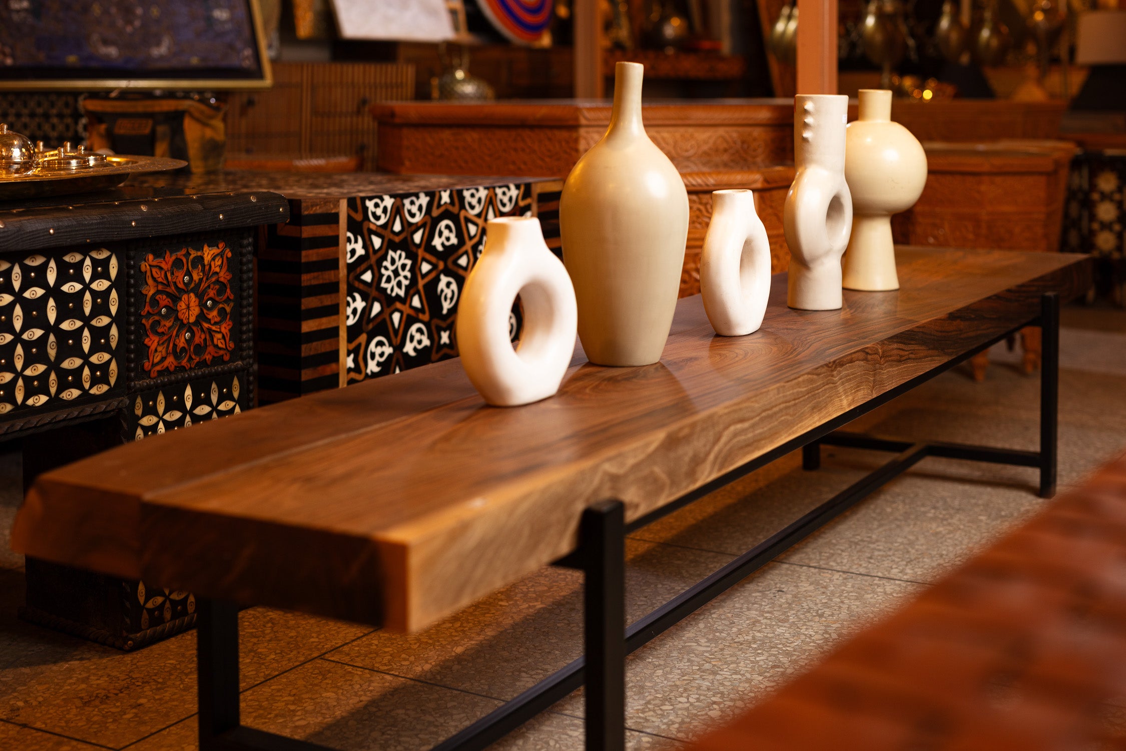 Walnut Entryway Bench & Console