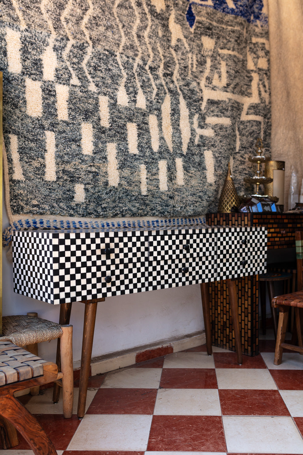 Black & White Entryway Console