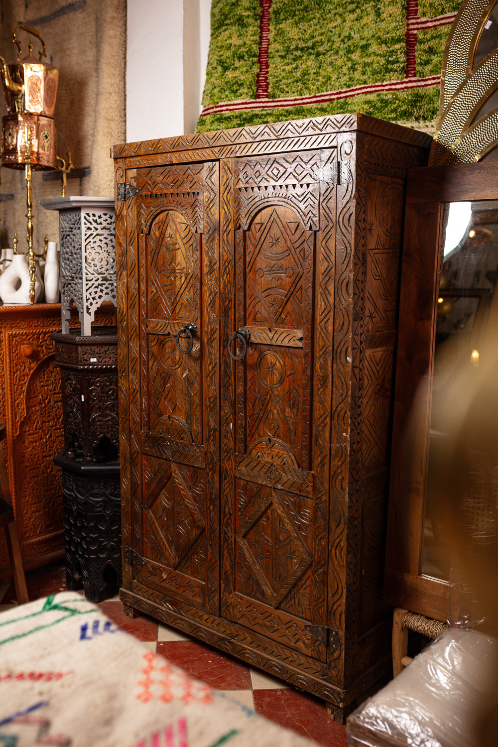 Nomad Hand-Carved Wardrobe