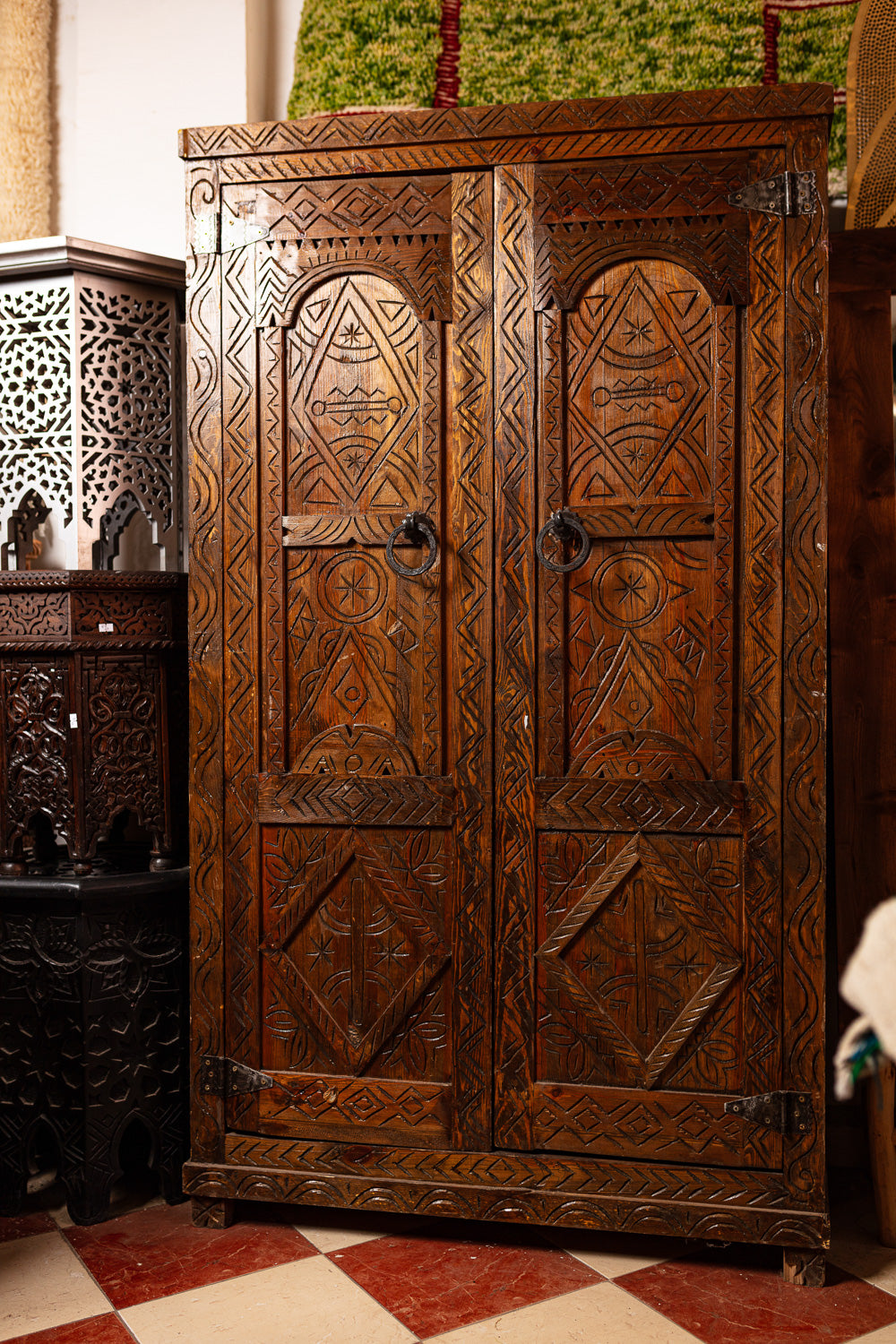 Nomad Hand-Carved Wardrobe