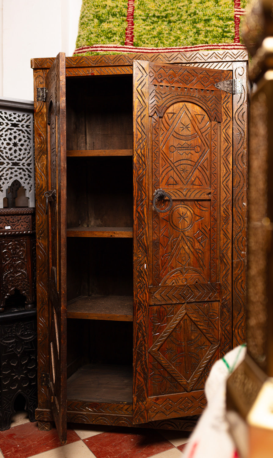 Nomad Hand-Carved Wardrobe