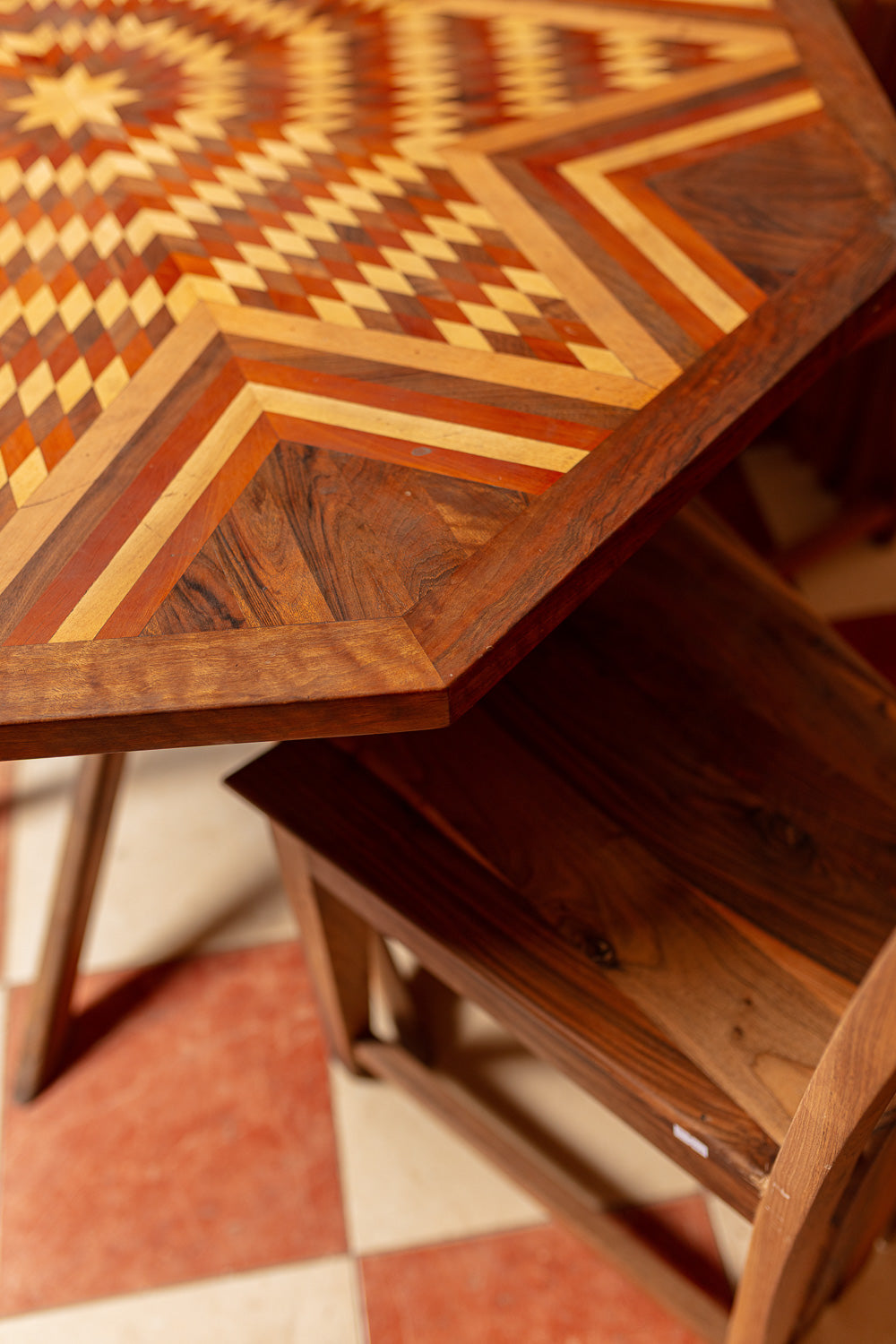 Octagonal Geometric Inlay Table