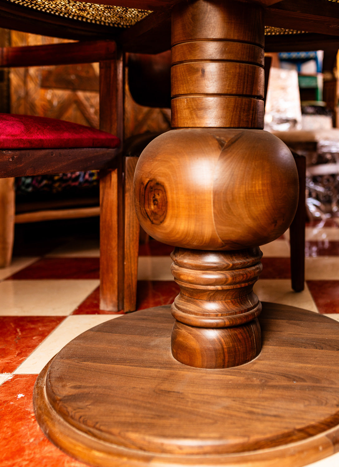 Octagonal Geometric Inlay Table