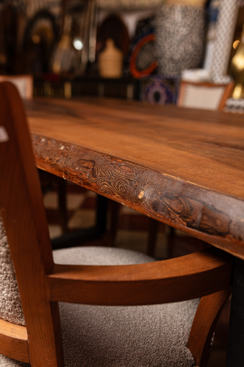 Live Edge Walnut Industrial Table