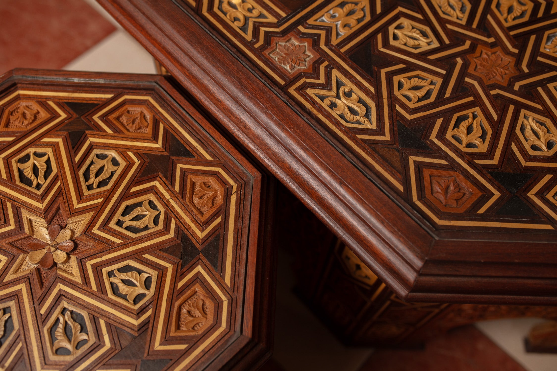 Octagonal Coffee & Side Table Set