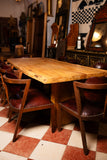 Solid Wood Table & Leather Chairs