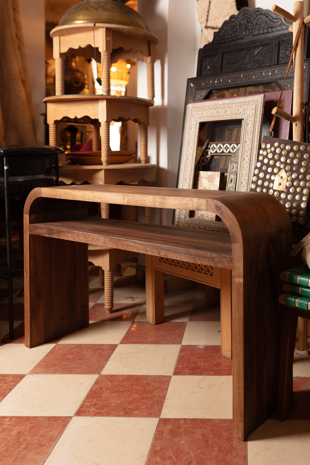 Handcrafted Walnut Storage Desk