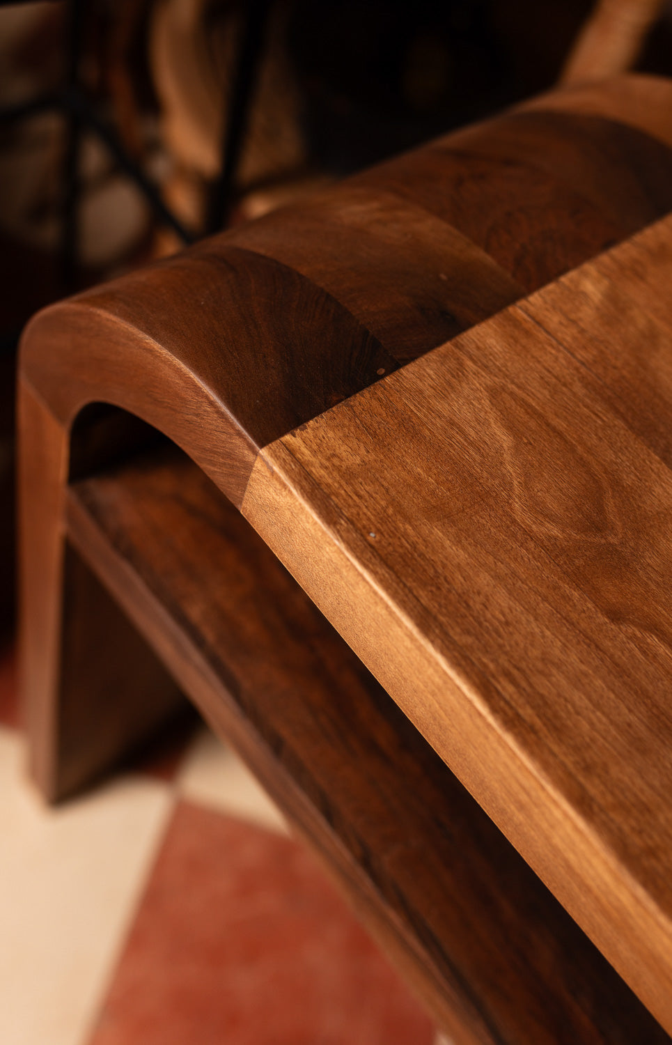 Handcrafted Walnut Storage Desk
