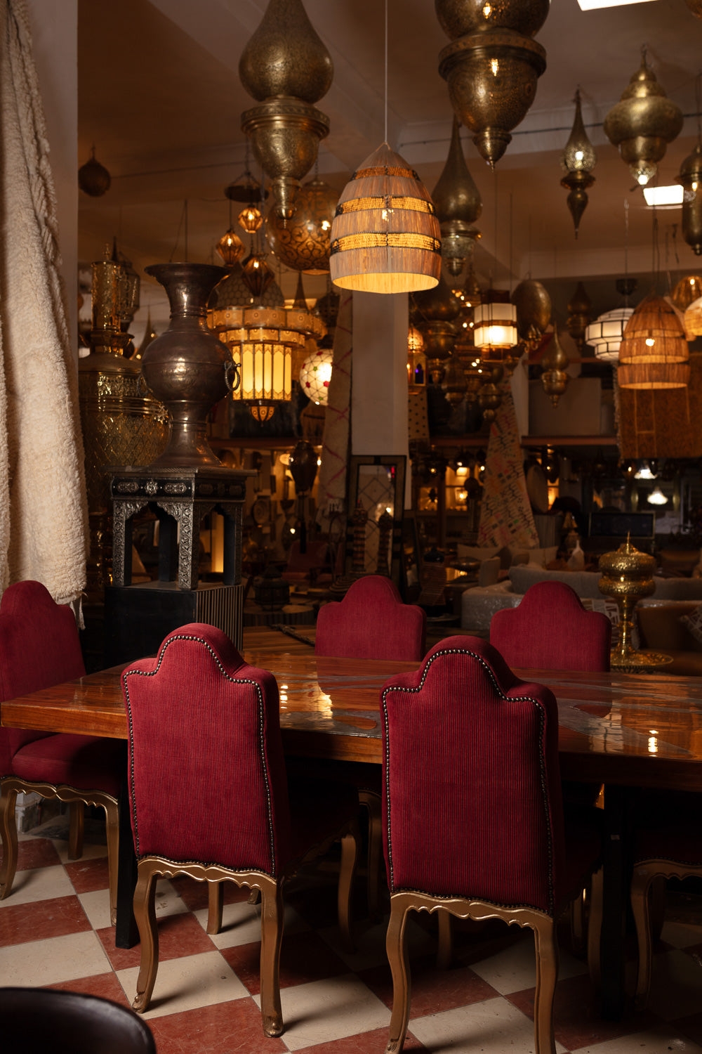 Handcrafted Velvet Dining Suite