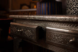Moroccan Silver Metal Console