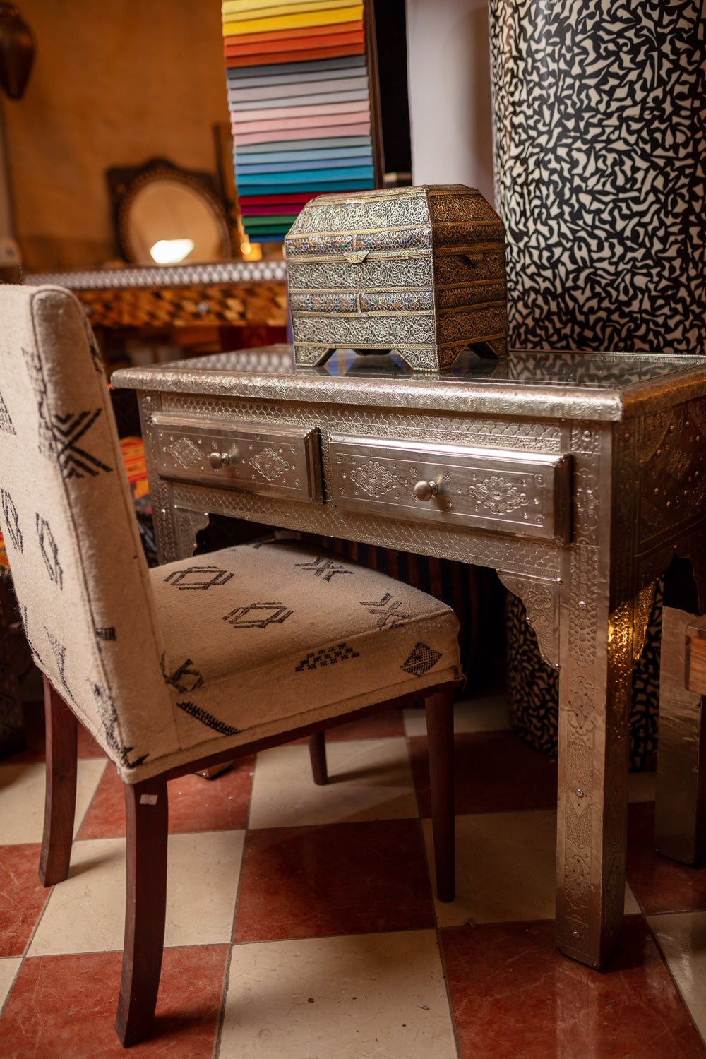 Artisan Geometric Accent Chair