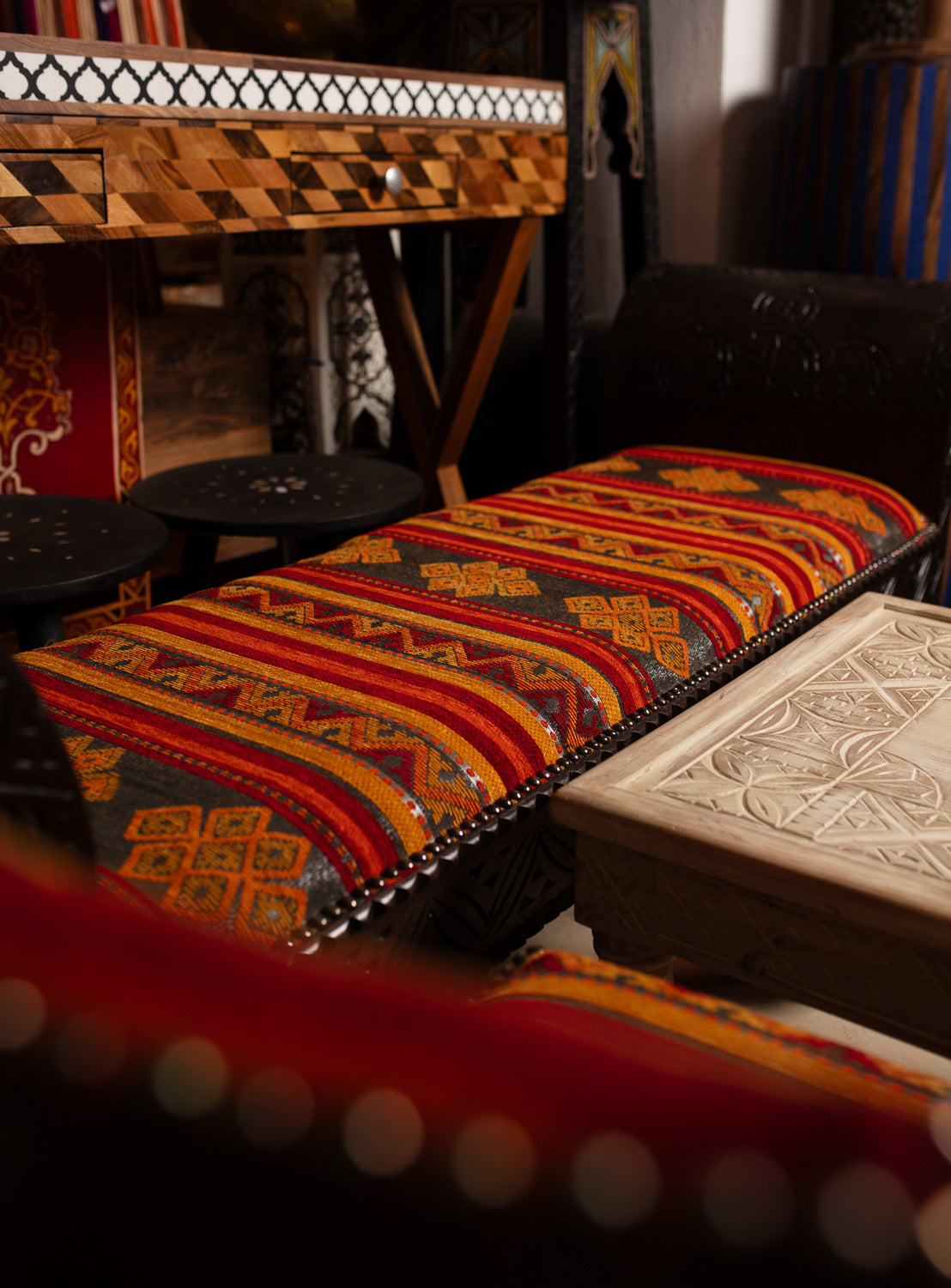 Tribal Living Set with Kilim Sofa