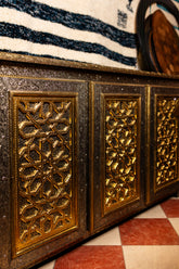 Hammered Brass & Silver Sideboard