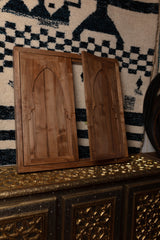 Moorish Arch Walnut Cabinet