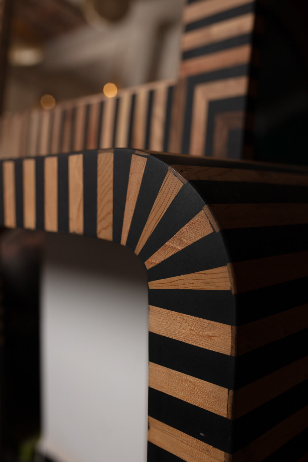 Linear Inlay Console & Mirror Set
