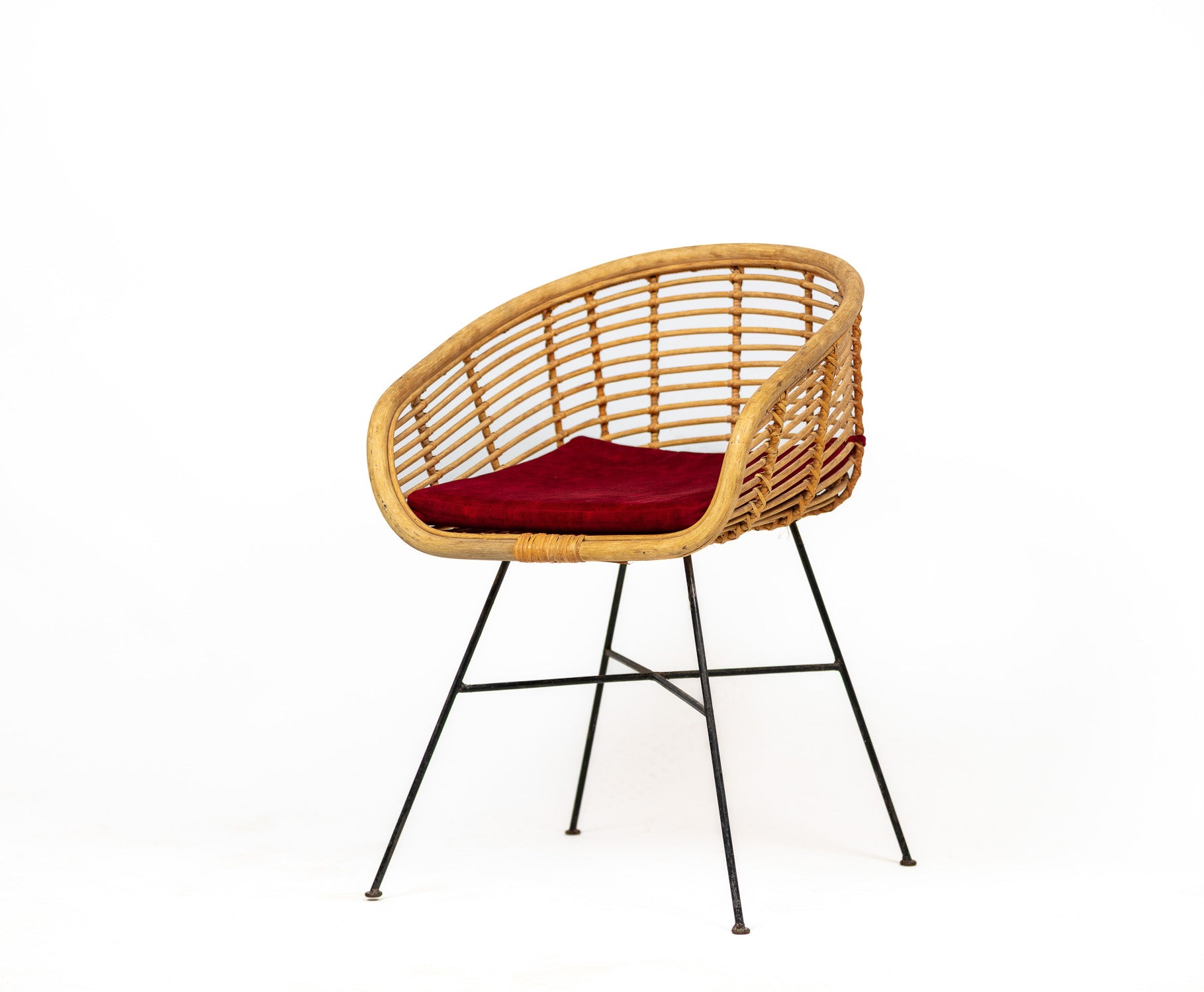 MCM Rattan Bucket Chair