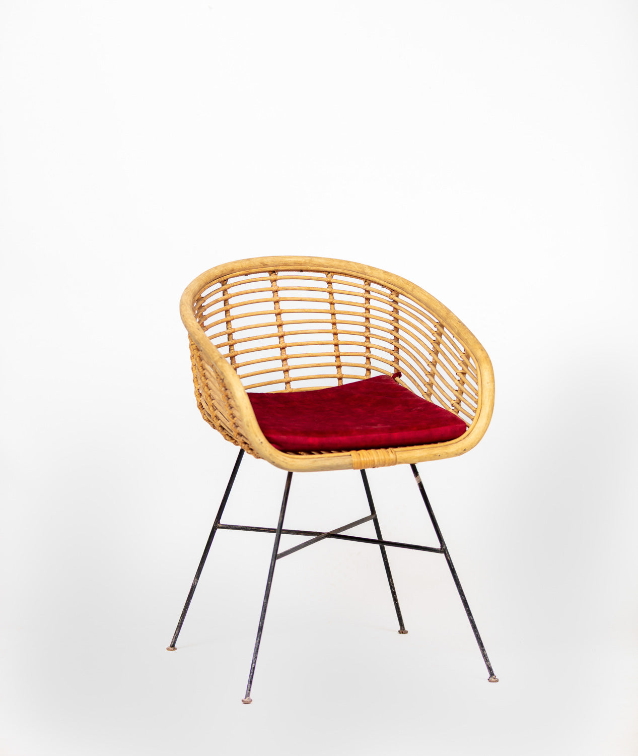 MCM Rattan Bucket Chair