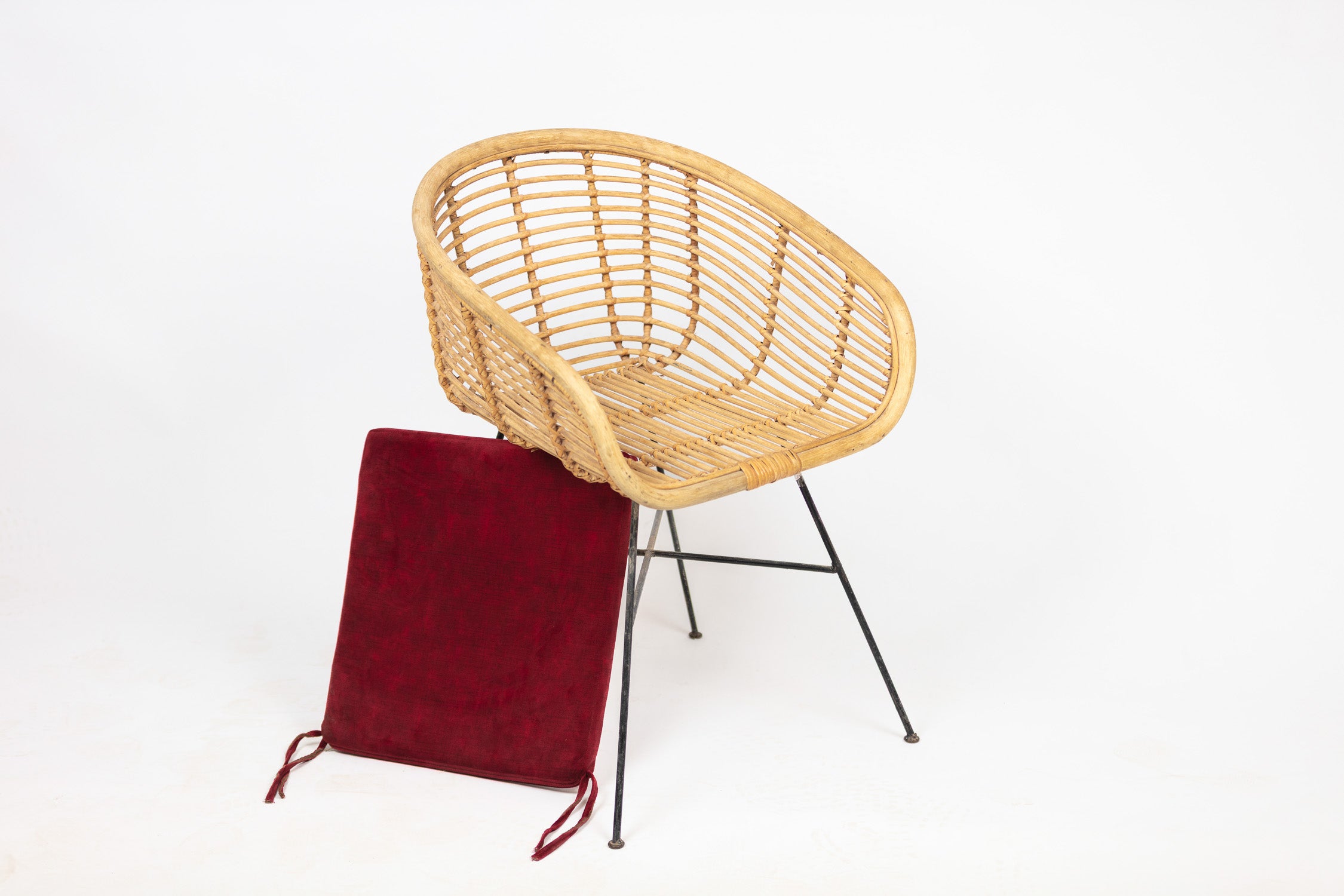 MCM Rattan Bucket Chair