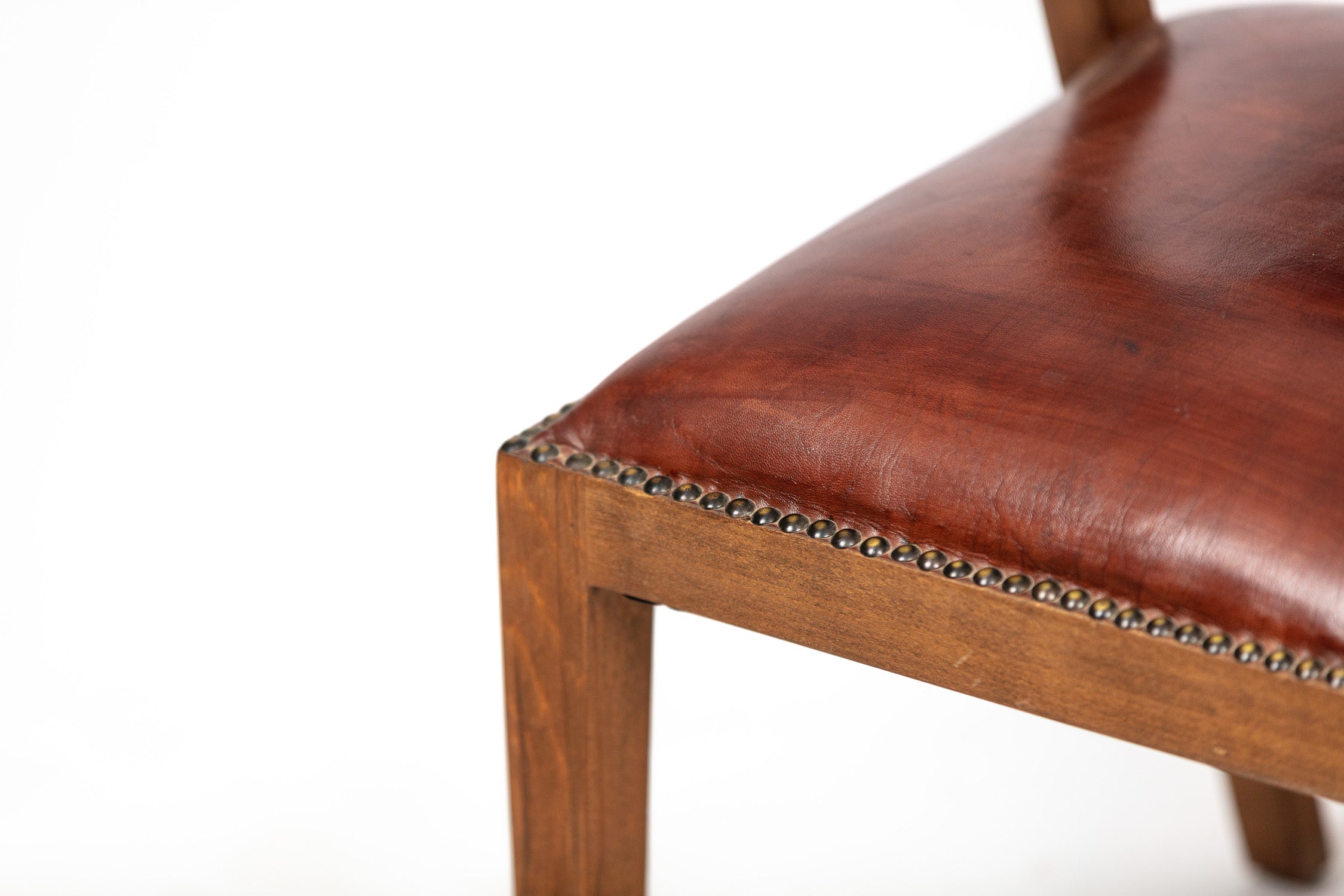 Vintage Leather Mid-Century Dining Chair
