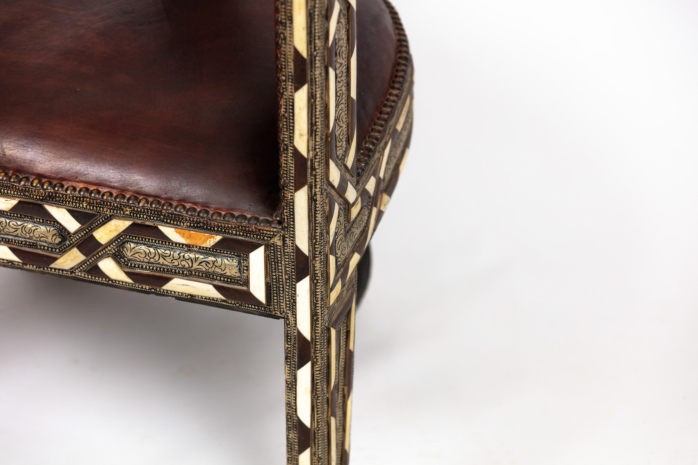 Handcrafted Inlay Barrel Chair