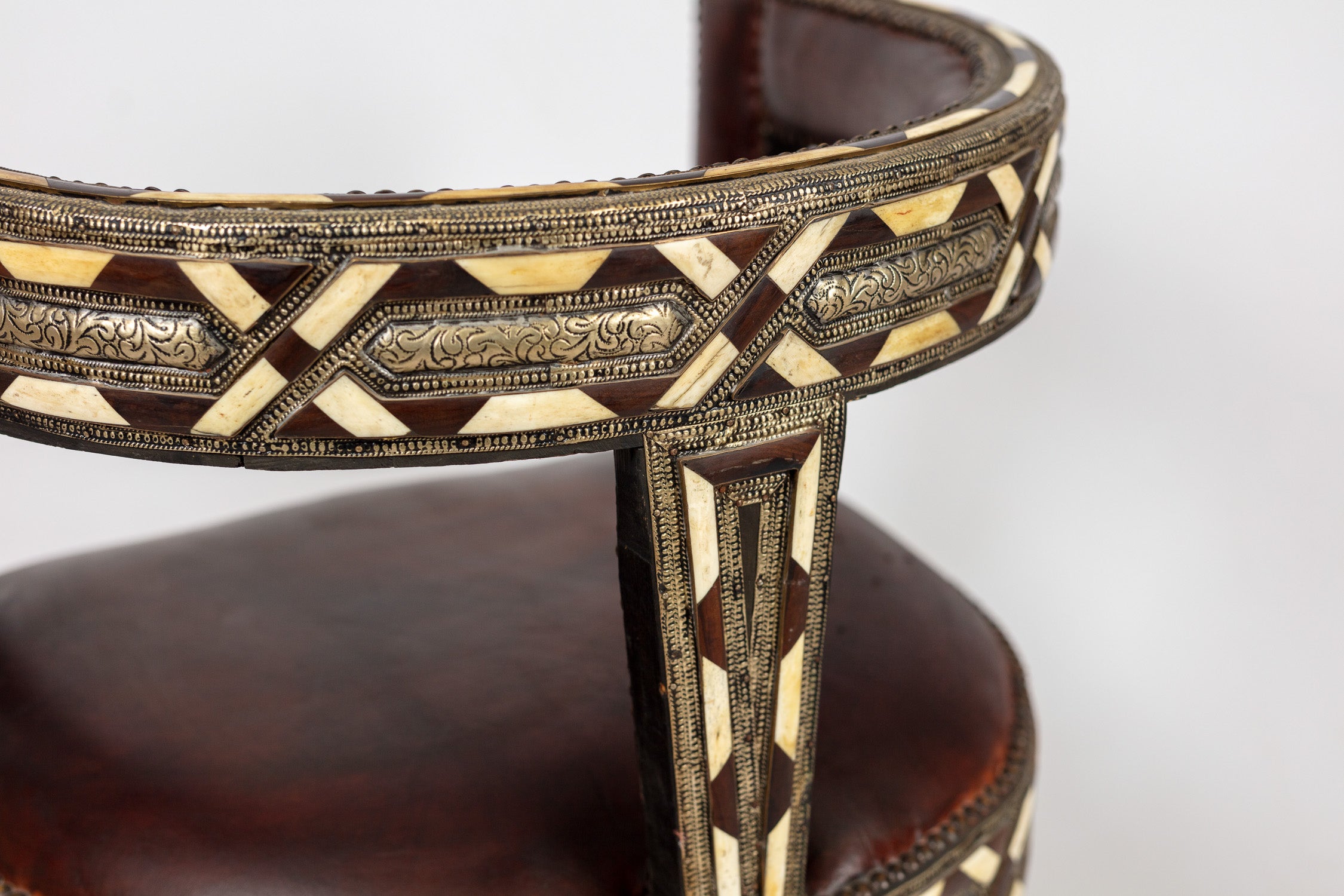Handcrafted Inlay Barrel Chair