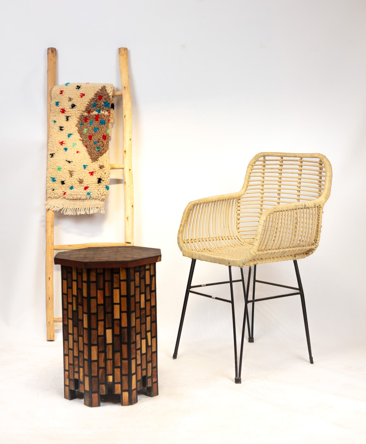 Octagon Mosaic Wood Table