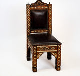 Handcrafted Inlay Leather Chair