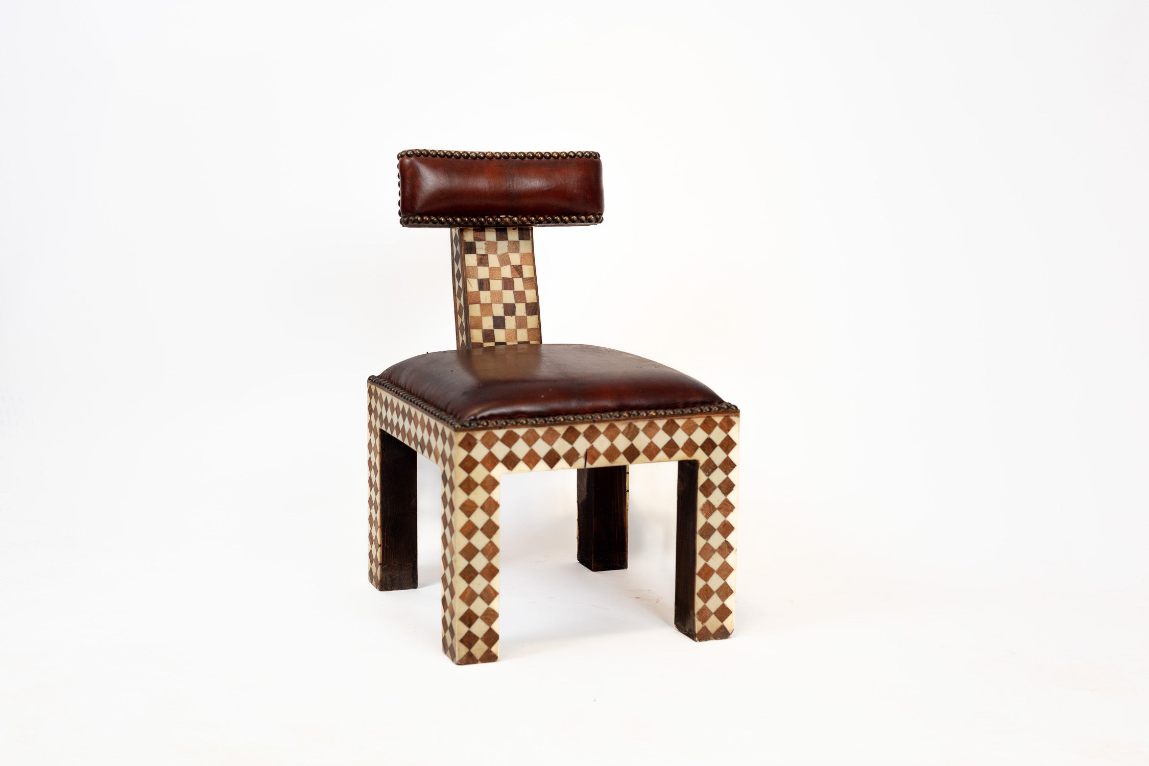 Artisan Inlay Checkerboard Accent Chair