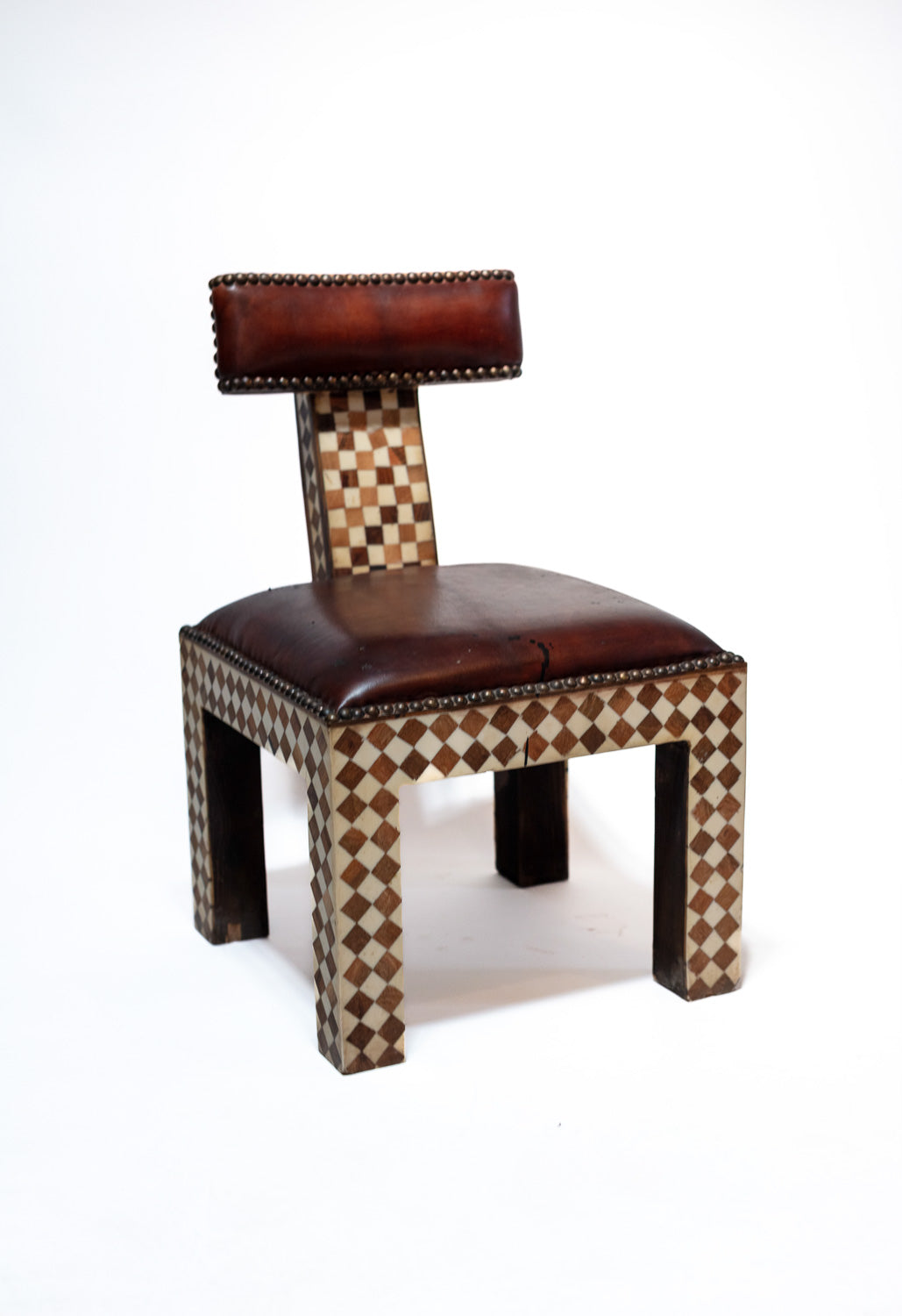 Artisan Inlay Checkerboard Accent Chair