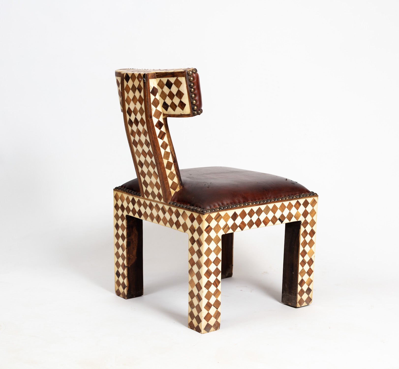 Artisan Inlay Checkerboard Accent Chair