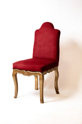 Regal Crimson Velvet Chair