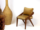 Z-Frame Velvet Accent Chair