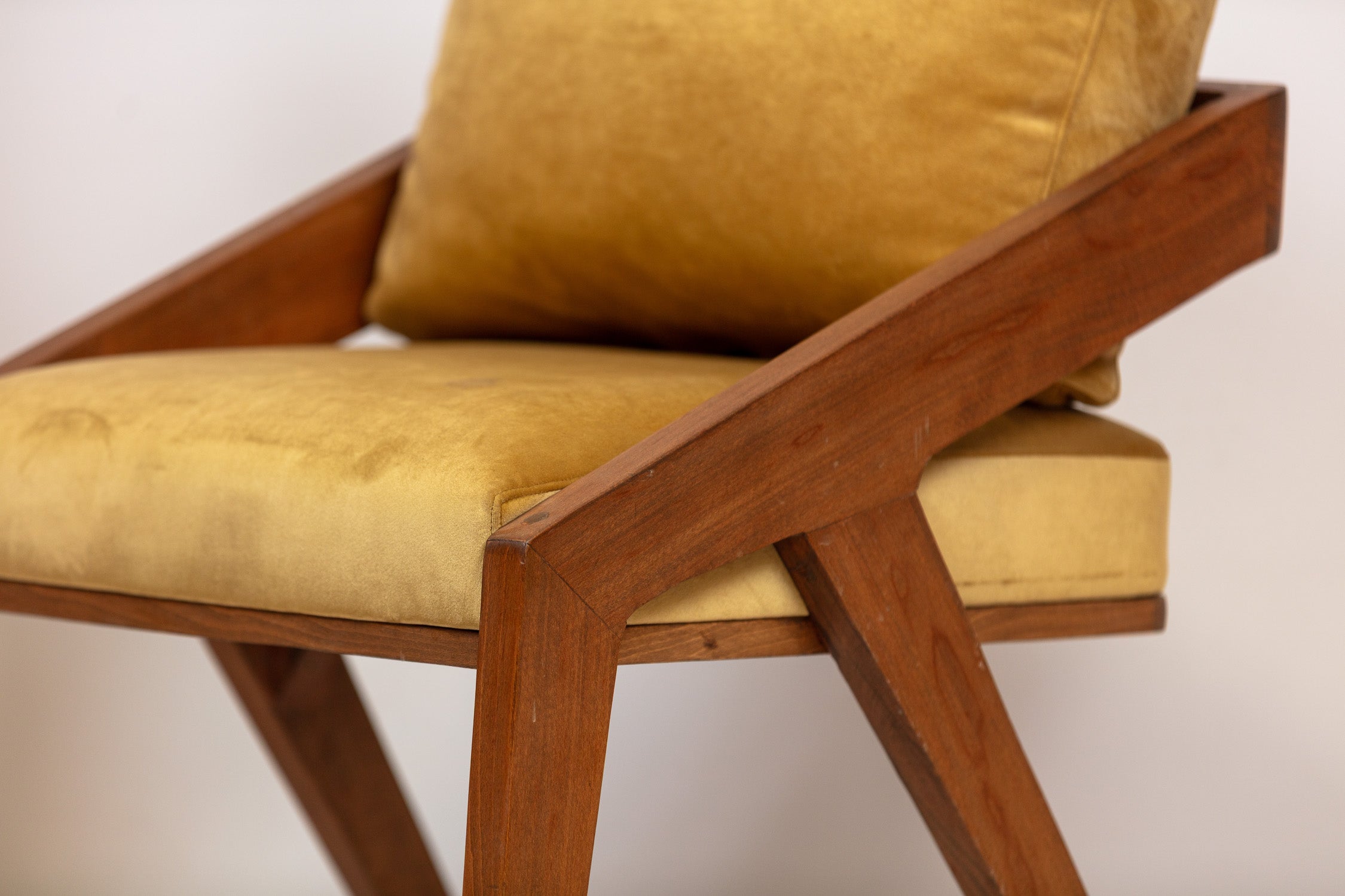Mid-Century Velvet Accent Chair