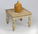 Carved Antique White Table