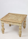 Carved Antique White Table