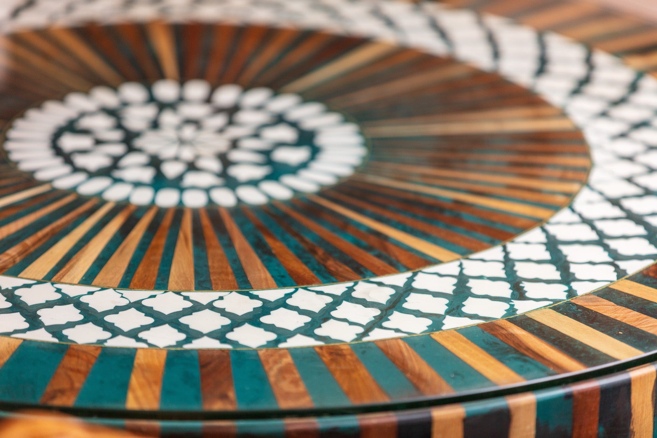 Heritage Round Walnut & Resin Table