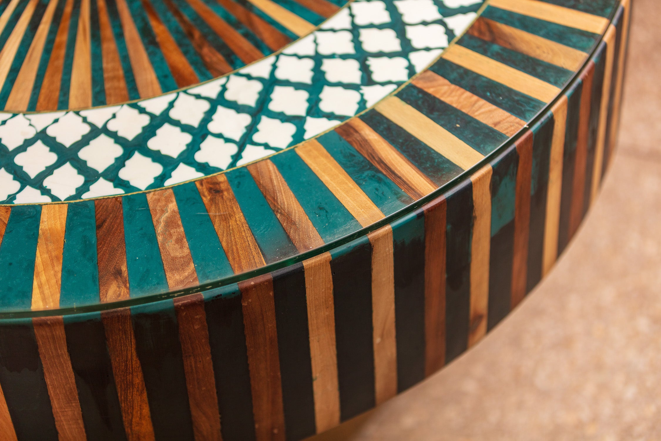 Heritage Round Walnut & Resin Table