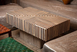 Linear Bone Inlay Coffee Table