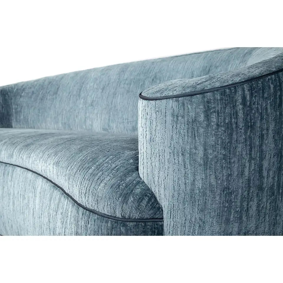 Contemporary Curved Setee with Accent Pillows