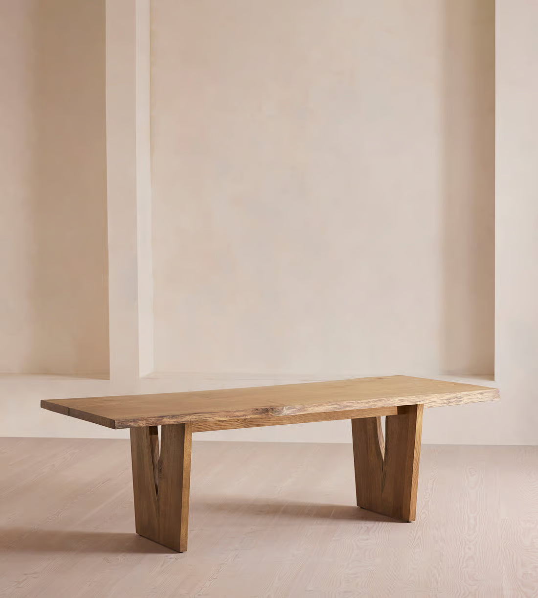 Live Edge Solid Oak Dining Table