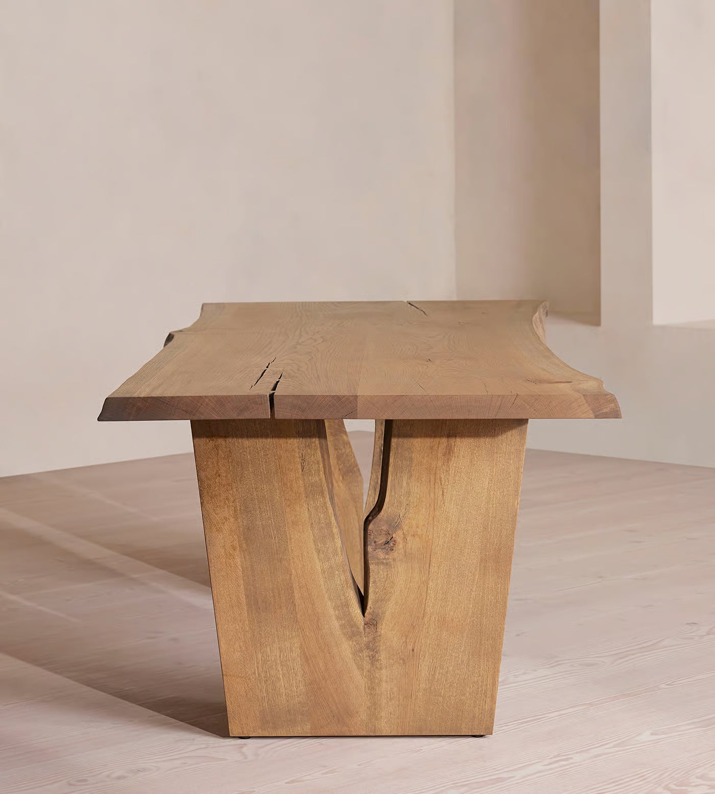 Live Edge Solid Oak Dining Table