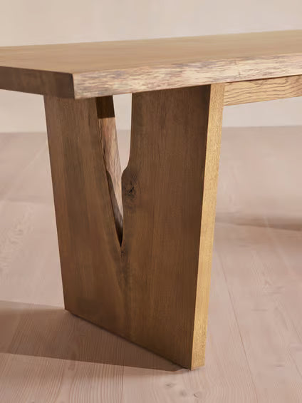 Live Edge Solid Oak Dining Table