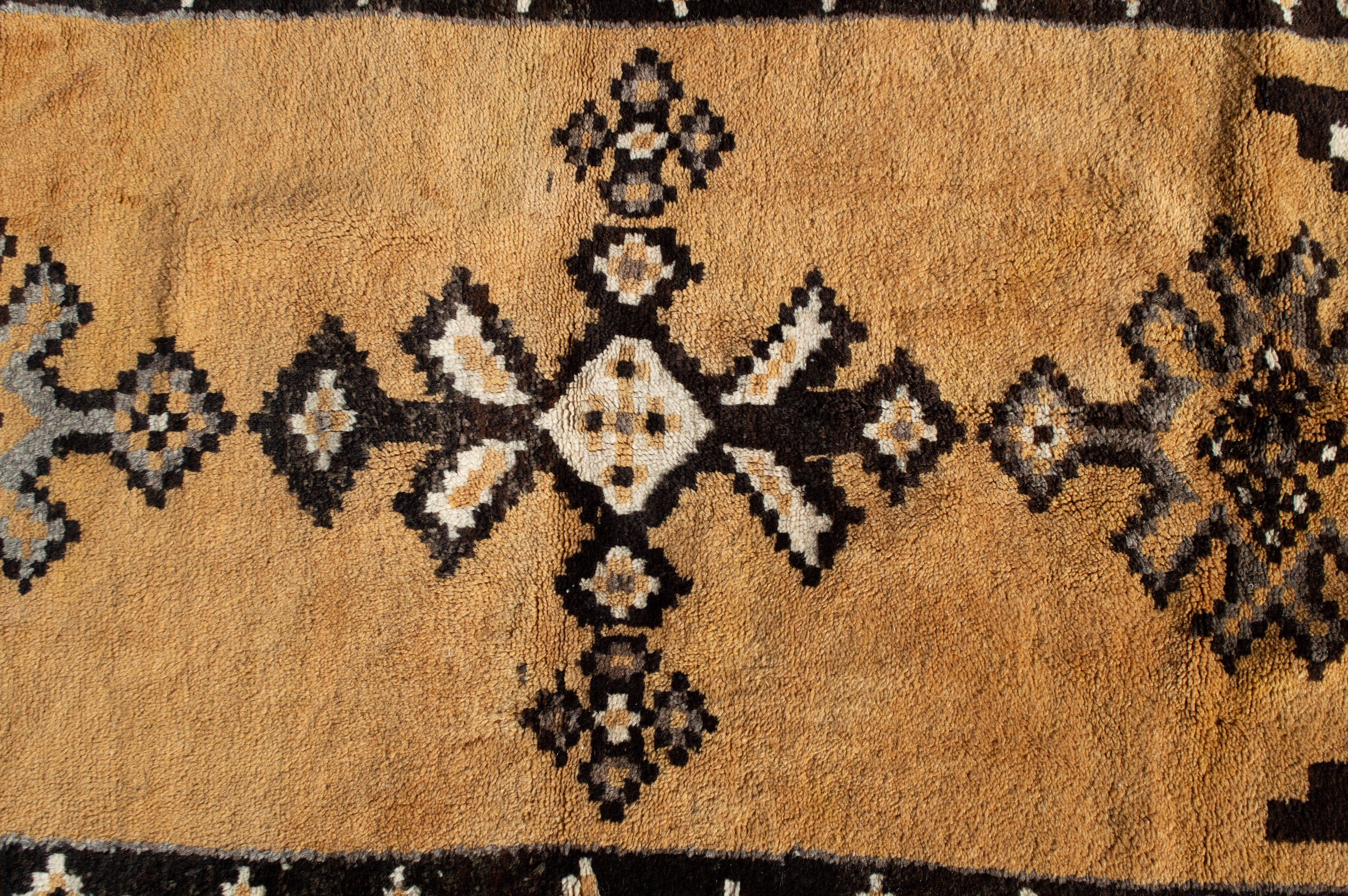 Vintage Amber Moroccan Medallion Rug